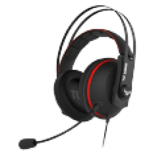 TUF Gaming H7 Gaming Headset, Fekete/Piros