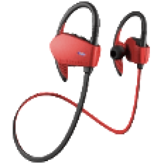 EN 427758 EARPHONES SPORT 1 Bluetooth vezeték nélküli sport fülhallgató, piros