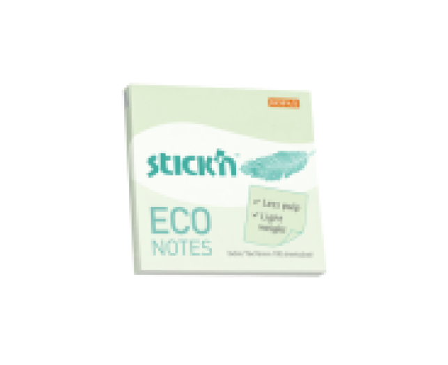 Stick'N Eco Note jegyzettömb 76x76mm 100lap pasztel zöld
