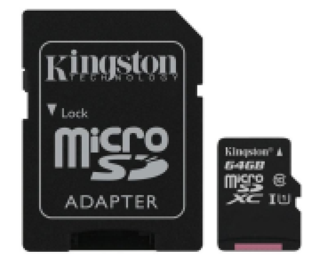 Kingston Canvas SDCS2/64GB micro sd kártya + adapter
