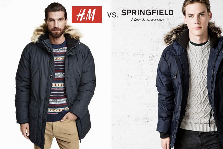 H&M vs. Springfield férfi kabátok