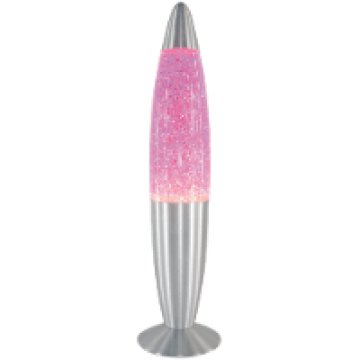 4117 Glitter mini, lávalámpa, E14 1x MAX 15W, rózsaszín/ ezüst