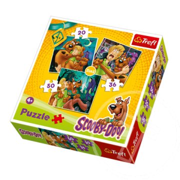 Scooby Doo 3 az 1-ben 20-36-50 db-os puzzle - Trefl