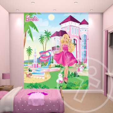 Barbie rózsaszín palota fali tapéta - Walltastic