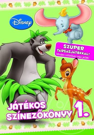 Disney - Játékos színezőkönyv 1. - Szuper társasjátékkal!