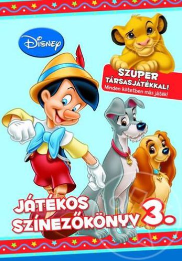 Disney - Játékos színezőkönyv 3. - Szuper társasjátékkal!