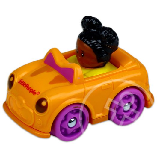 Little People: autópajtások - narancssárga oroszlán autó