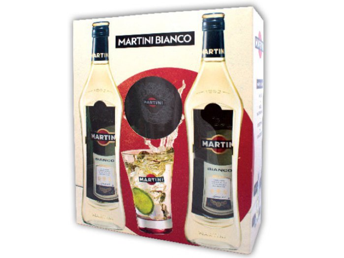 Martini Bianco Vermouth 1 db pohárral díszdobozban