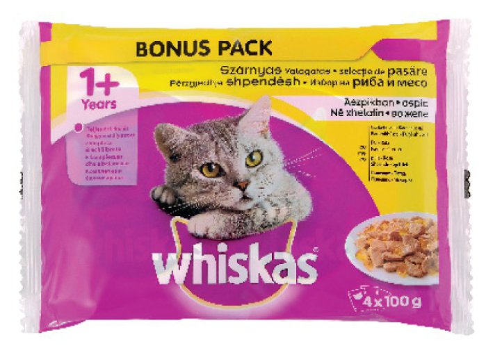 Whiskas alutasakos macskaeledel multipack
