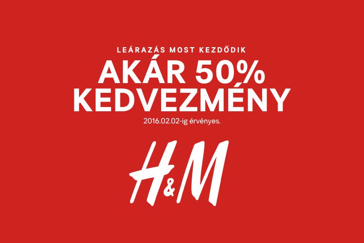 H&M januári akció, akár 50% kedvezmény!
