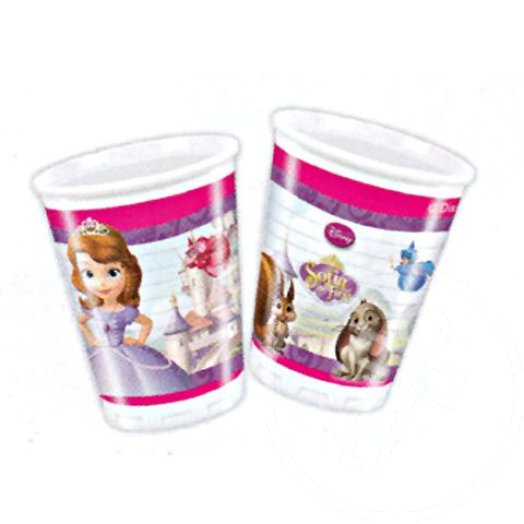 Disney hercegnők: Sofia hercegnő műanyag pohár - 8 db