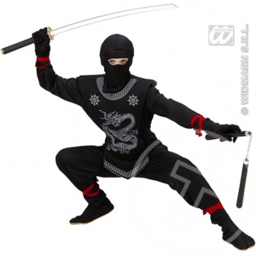 Ninja jelmez gyerekeknek fekete színben S méret
