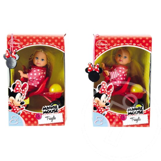 Steffi Love: Minnie egeres Évi baba triciklivel 2 -változatban - Simba Toys