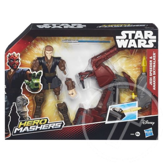 Star Wars Hero Mashers Jedi Speeder és Anakin Skywalker figura - Hasbro