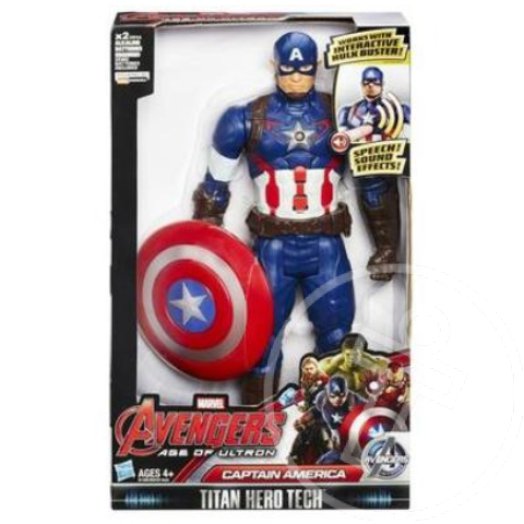 Marvel Bosszúállók - Ultron kora: Amerika Kapitánya Titánhős figura fénnyel és hanggal - Hasbro