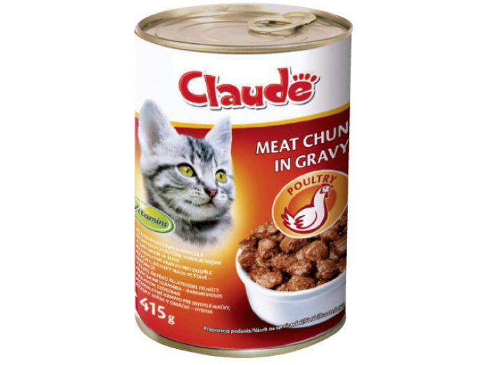 Claude konzerv macskaeledel