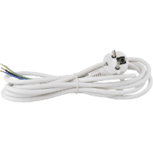 S14372 FLEXO 3X0,75 H05VV-F 2m fehér szerelt kábel
