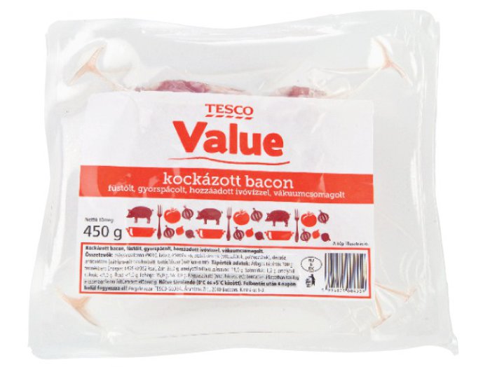 Value füstölt kockázott bacon
