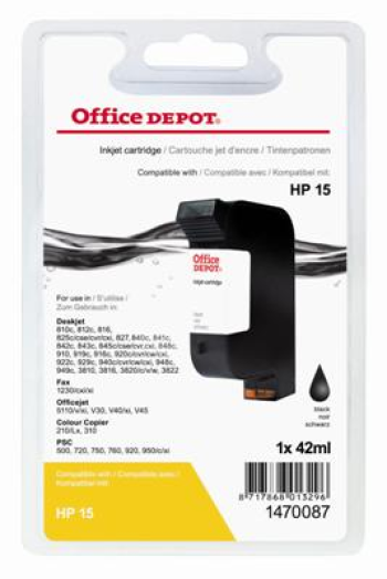 Office Depot HP C6615D/15 kompatibilis patron, fekete