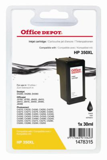 Office Depot HP CB336EE/350 kompatibilis patron, fekete