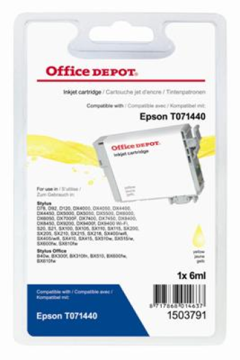 Office Depot Epson T071440 kompatibilis patron, sárga