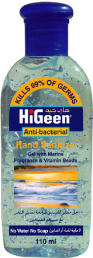 Higeen kézfertőtlenítő gél 110 ml tenger