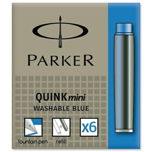 Parker mini tintapatron kék 6 db