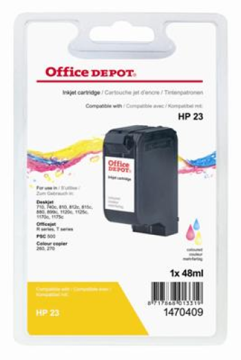 Office Depot HP C1823D/23 kompatibilis patron, színes