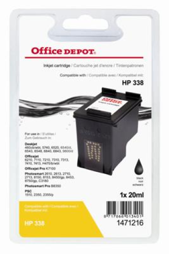 Office Depot HP C8765EE/338 kompatibilis patron, fekete