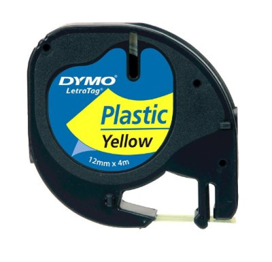Dymo LT műanyag szalag 4m, sárga