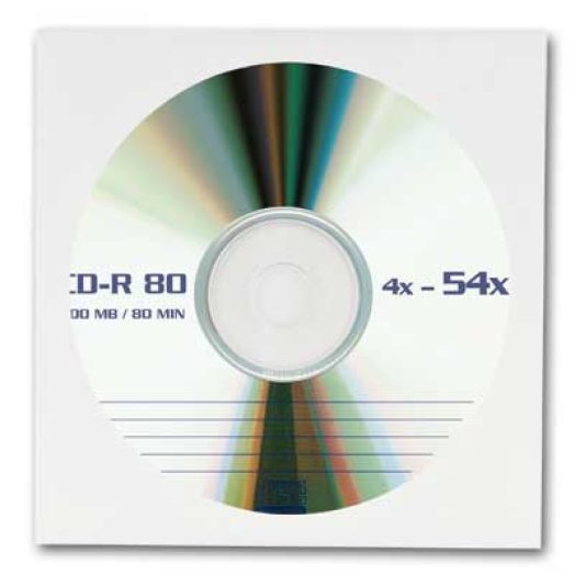 CD/DVD öntapadós papírtok, 100db/cs, fehér