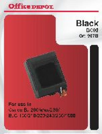 Office Depot Canon BC02 kompatibilis patron, fekete
