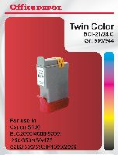 Office Depot Canon BCI21/BCI24 patron 2db, színes