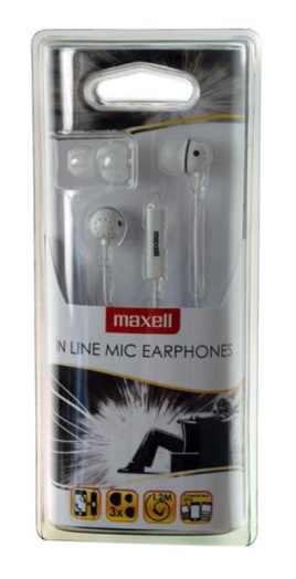 Maxell EC-MIC fülhallgató, fehér