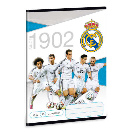 Real Madrid A5 füzet 16-32 2.osztály