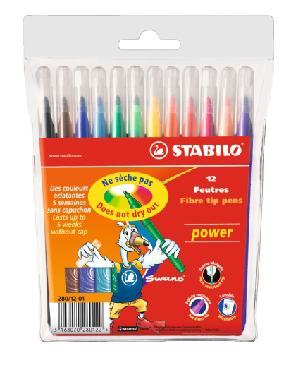 Stabilo POWER filctoll 12 szín