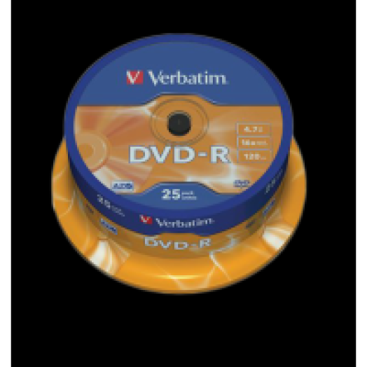 DVD-R lemez 4,7 GB 16x, 25db hengeren AZO