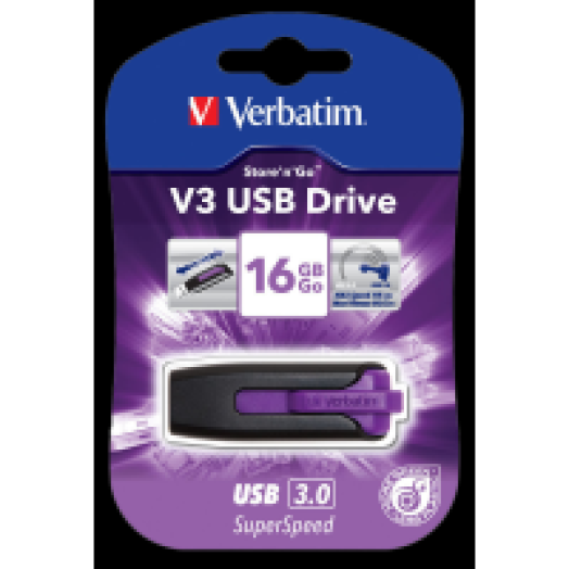 Store n Go V3 16GB USB 3.0 pendrive fekete-lila