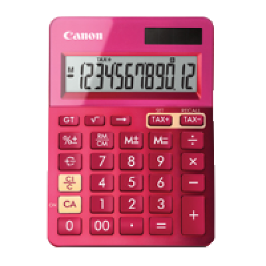 LS-123K számológép, metálfényű pink