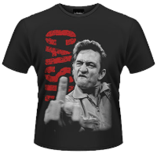 Johnny Cash - The Bird - Red T-Shirt L