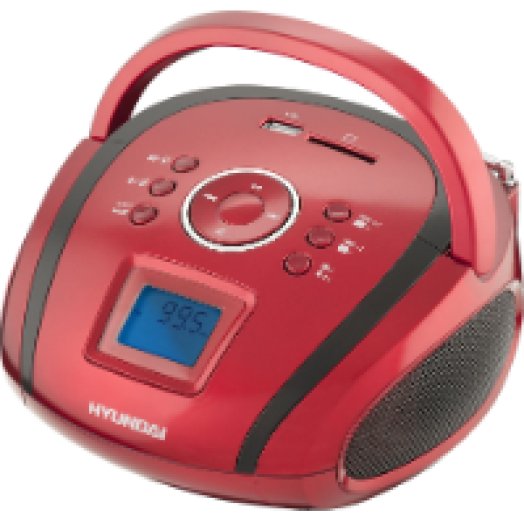 TR1088SU3RB hordozható MP3 rádió, piros