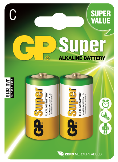 GP Super alkáli elem LR14 2 db/blister