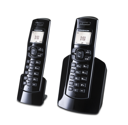 Sagemcom D150 DECT duo vezeték nélküli asztali telefon,fekete