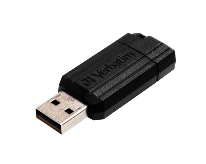 Verbatim Pinstripe 8GB USB memória, USB 2.0, fekete