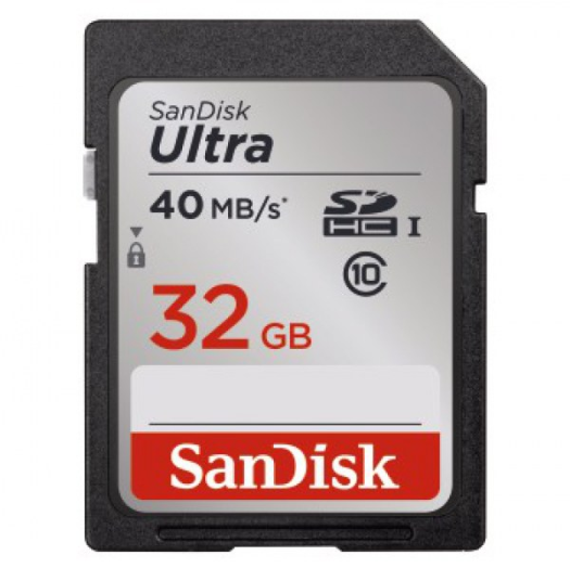 Sandisk SDHC Ultra kártya 32GB, Class10, 40MB/s