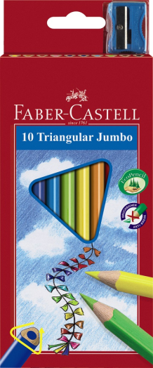 FC-Színesceruza GRIP Junior háromszögű 10db vegyes szín