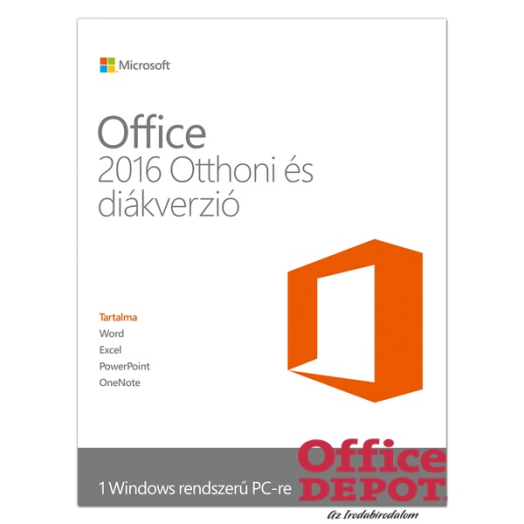 Microsoft Office 2016 Home & Student 1 Felhasználó ML HUN szoftver