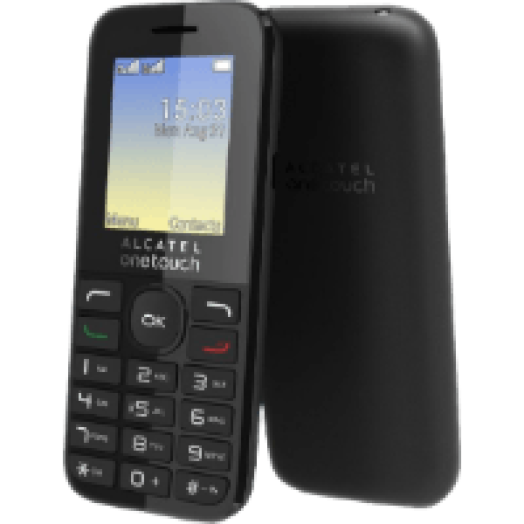 One Touch (1016D) fekete kártyafüggetlen mobiltelefon