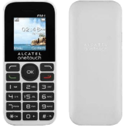 One Touch (1016D) fehér kártyafüggetlen mobiltelefon