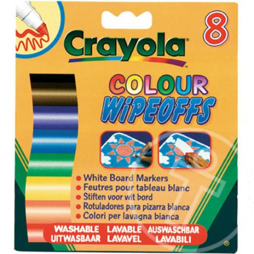 Vastag filctoll lemosható 8 darabos készlet - Crayola